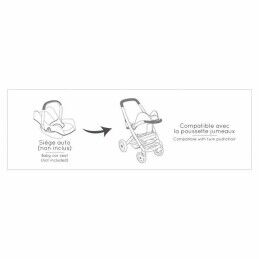 Smoby|Carrinho para Bonecas Smoby Maxi-Cosi Twin 64 cm