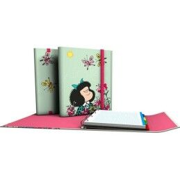 Mafalda|Pasta com argolas Mafalda Carpeplús Verde A4 (2 Unidades)