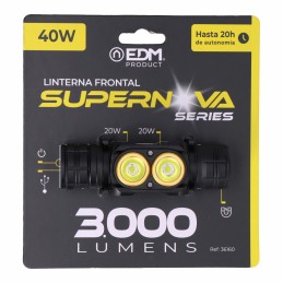 Lanterna LED para a Cabeça EDM Supernova 40 W 3000 lm