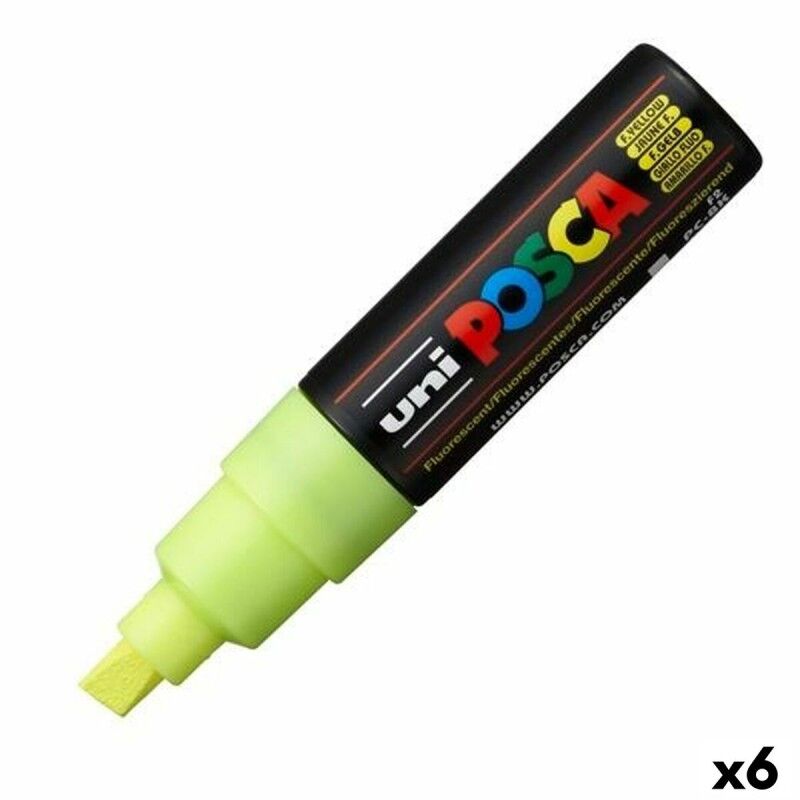 POSCA|Marcador POSCA PC-8K Fluor Amarelo (6 Unidades) POSCA|Marcador POSCA PC-8K Fluor Amarelo (6 Unidades)