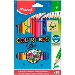 Maped|Lápis de cores Maped Color' Peps Star Multicolor 18 Peças (12 Unidades)