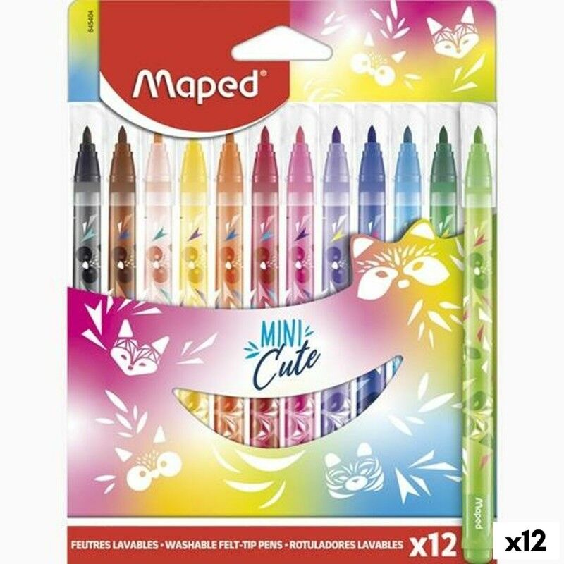 Maped|Conjunto de Canetas de Feltro Maped Mini Cute Multicolor 12 Peças (12 Unidades)