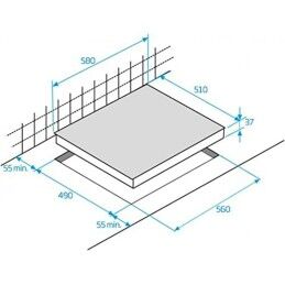 BEKO|Placa vitrocerâmica BEKO HIC63402T 60 cm 58 cm 5700 W