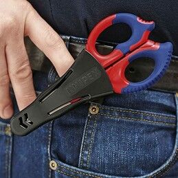 Knipex|Tesoura de Eletricista Knipex 9505155sb 130 x 32 x 155 mm Fibra de Vidro Aço inoxidável