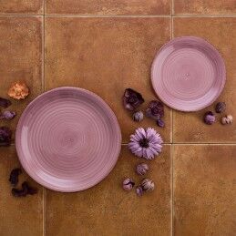 Quid|Louça Quid Vita Peoni Cor de Rosa Cerâmica 18 Peças