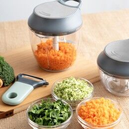 Quid|Picador de legumes manual Quid Ozon Cinzento Metal 13,5 x 12 x 14,5 cm (12 Unidades)
