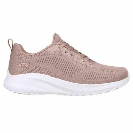 Sapatilhas de Running para Adultos Skechers Bobs Sport Squad Cor de Rosa Mulher