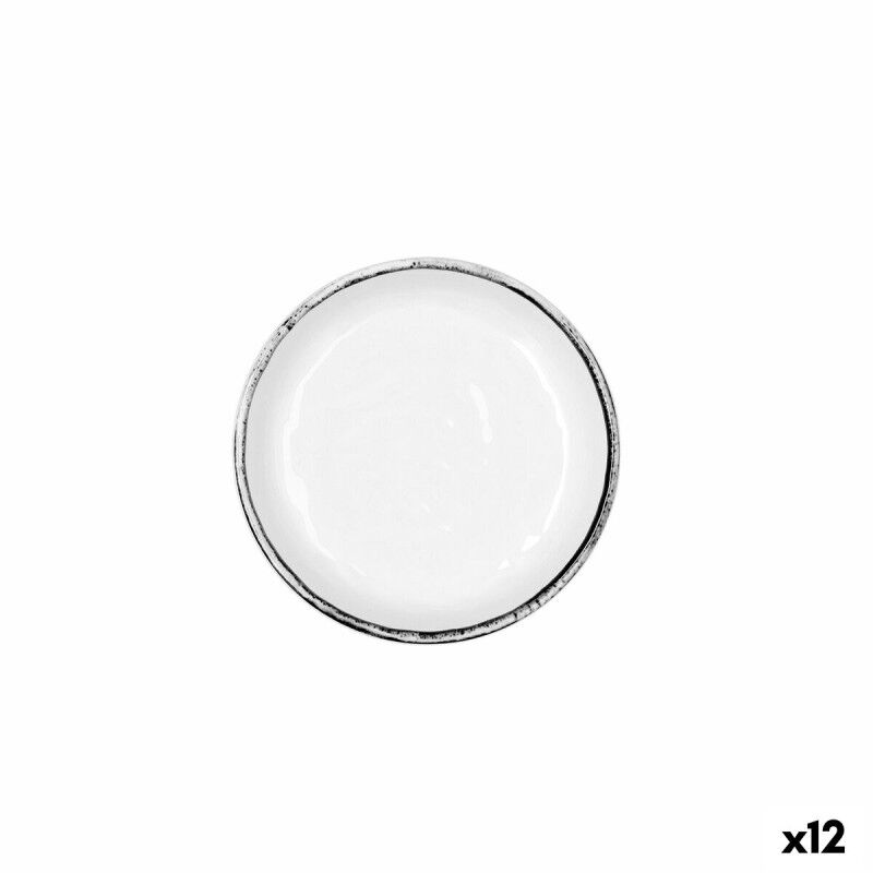 Quid|Tigela Quid Select Filo Branco Preto Plástico 14 x 3 cm (12 Unidades)