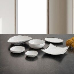 Quid|Tigela Quid Select Filo Branco Preto Plástico 14 x 3 cm (12 Unidades)