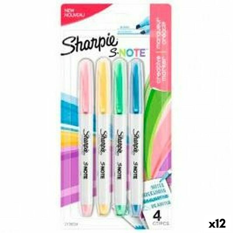 Sharpie|Conjunto de Canetas de Feltro Sharpie S-Note Multicolor 4 Peças 1-3 mm (12 Unidades) Sharpie|Conjunto de Canetas de Feltro Sharpie S-Note Multicolor 4 Peças 1-3 mm (12 Unidades)