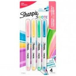 Sharpie|Conjunto de Canetas de Feltro Sharpie S-Note Multicolor 4 Peças 1-3 mm (12 Unidades)