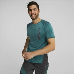 Camisola de Manga Curta Homem Puma Verde-escuro Homem