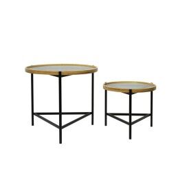 DKD Home Decor|Mesa de apoio DKD Home Decor 41 x 41 x 47 cm Preto Dourado Ferro