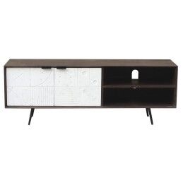 DKD Home Decor|Móvel de TV DKD Home Decor Catanho escuro 140 x 35 x 50 cm Madeira de mangueira