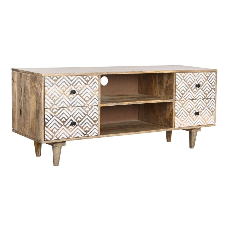 DKD Home Decor|Móvel de TV DKD Home Decor 135 x 40 x 55 cm Natural Branco Madeira de mangueira DKD Home Decor|Móvel de TV DKD Home Decor 135 x 40 x 55 cm Natural Branco Madeira de mangueira