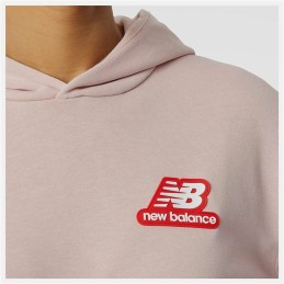 Polar com Capuz Mulher New Balance Essentials Candy Cor de Rosa