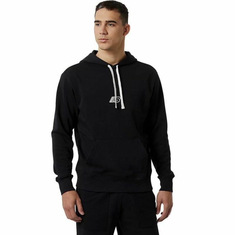 Polar com Capuz Homem New Balance Essentials Fleece Preto