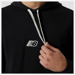 Polar com Capuz Homem New Balance Essentials Fleece Preto