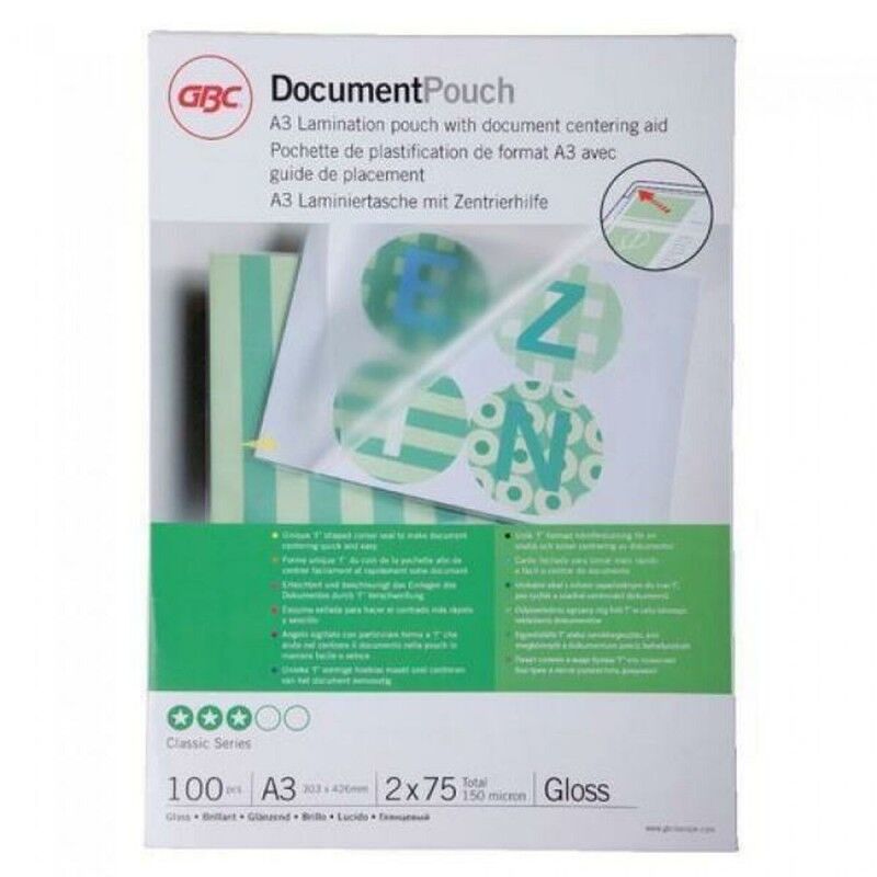 GBC|Capas de plastificar GBC A3 (100 Unidades) GBC|Capas de plastificar GBC A3 (100 Unidades)
