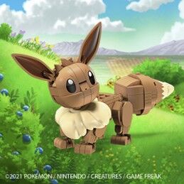 Mega Construx|Figura articulada Mega Construx  Eevee Medium + 7 Anos 215 Peças