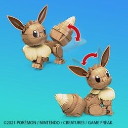 Mega Construx|Figura articulada Mega Construx  Eevee Medium + 7 Anos 215 Peças