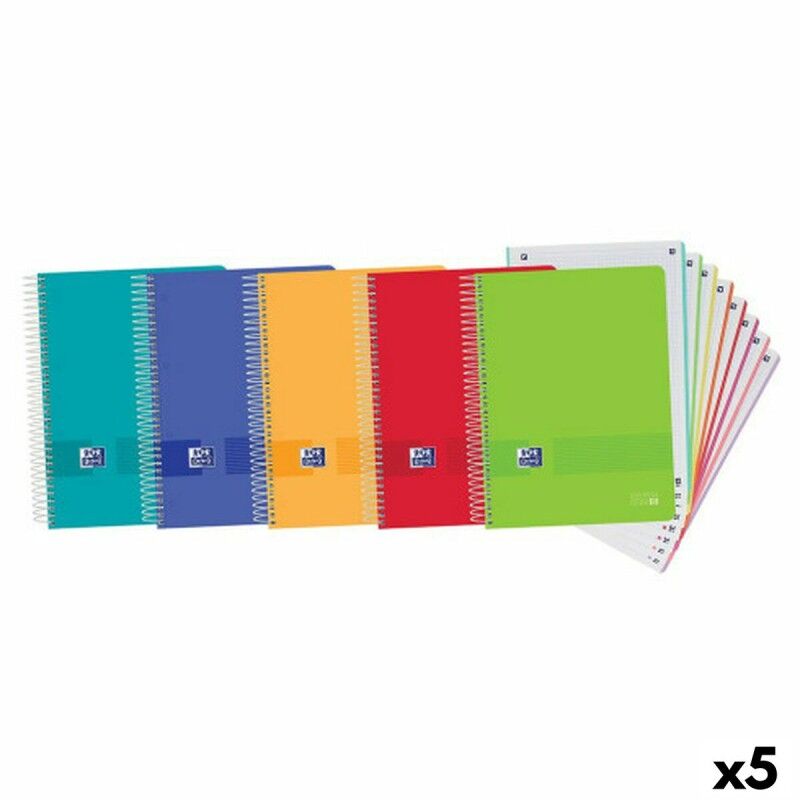 Oxford|Conjunto de cadernos Oxford Multicolor A4 160 Folhas (5 Unidades) Oxford|Conjunto de cadernos Oxford Multicolor A4 160 Folhas (5 Unidades)
