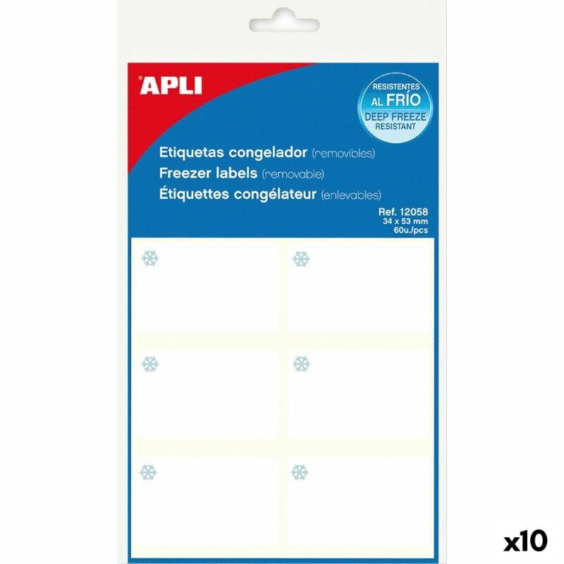 Apli|Etiquetas Apli Branco Congelador 10 Folhas 34 x 53 mm (10 Unidades)