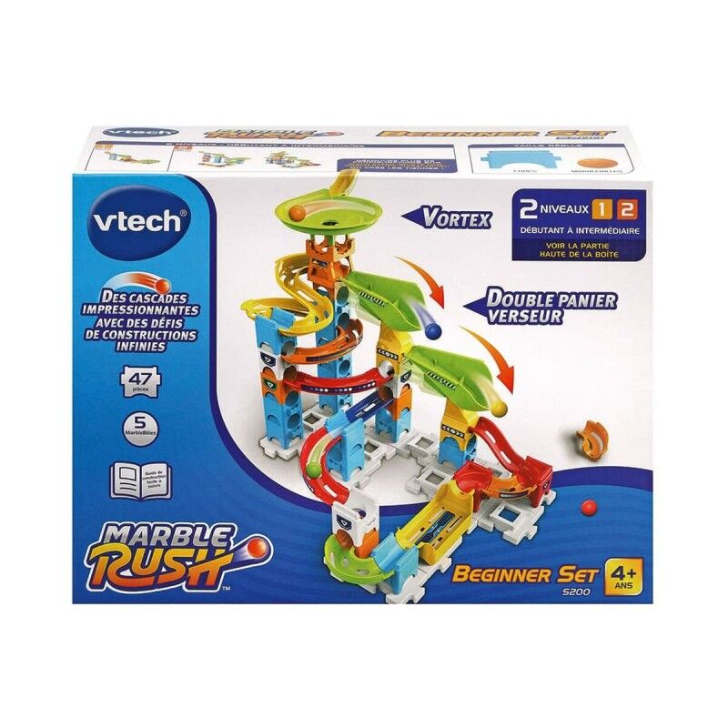 Vtech|Conjunto de Berlindes Vtech Marble Rush Marble Run - Beginner Set Circuito + 4 Anos Pista com Rampas 47 Peças