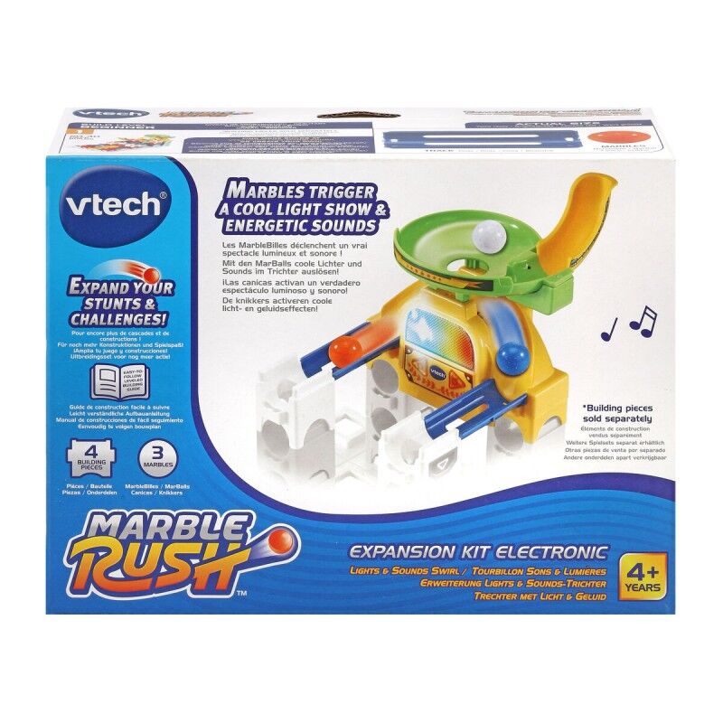 Vtech|Conjunto de Berlindes Vtech Marble Rush - Expansion Kit Electronic - Trechter Circuito 4 Peças Pista com Rampas + 4 Anos