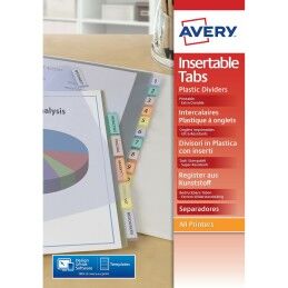 Avery|Espaçadores Avery Transparente A4 12 Folhas (10 Unidades)