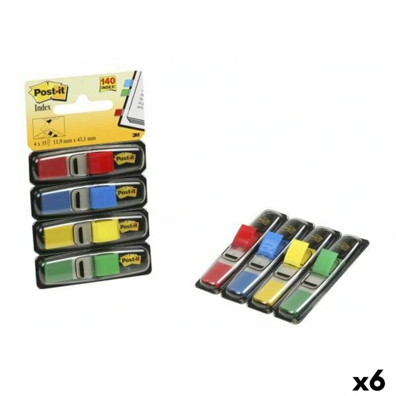 Post-it|Conjunto de Notas Adesivas Post-it 683-4 Multicolor 12 x 43,1 mm (6 Unidades)