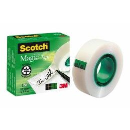 Scotch|Fita Adesiva Scotch Magic Transparente Branco 19 mm x 33 m (12 Unidades)