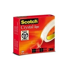Scotch|Fita Adesiva Scotch Crystal Transparente 19 mm x 66 m (12 Unidades)