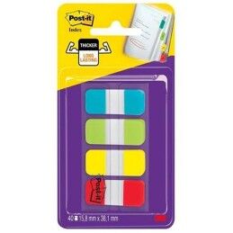 Post-it|Conjunto de Notas Adesivas Post-it Index Multicolor 40 Folhas 15,8 x 38 mm (6 Unidades)
