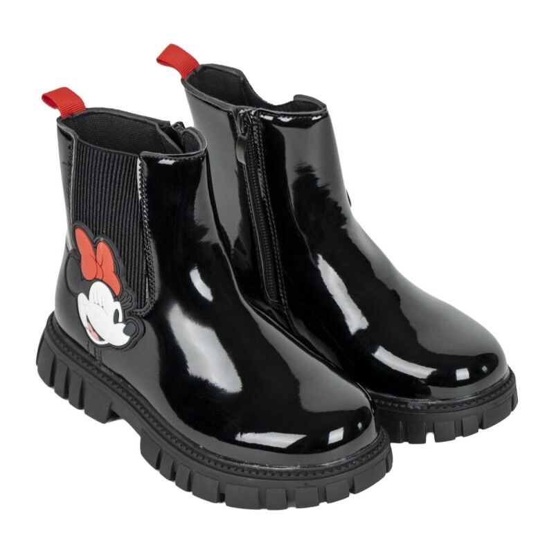 Minnie Mouse|Botas Infantis Casuais Minnie Mouse Preto Minnie Mouse|Botas Infantis Casuais Minnie Mouse Preto