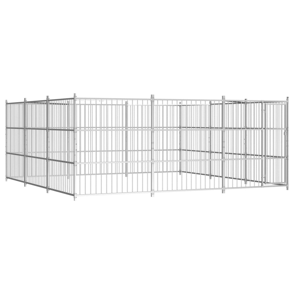 vidaXL Canil de exterior 450x450x185 cm