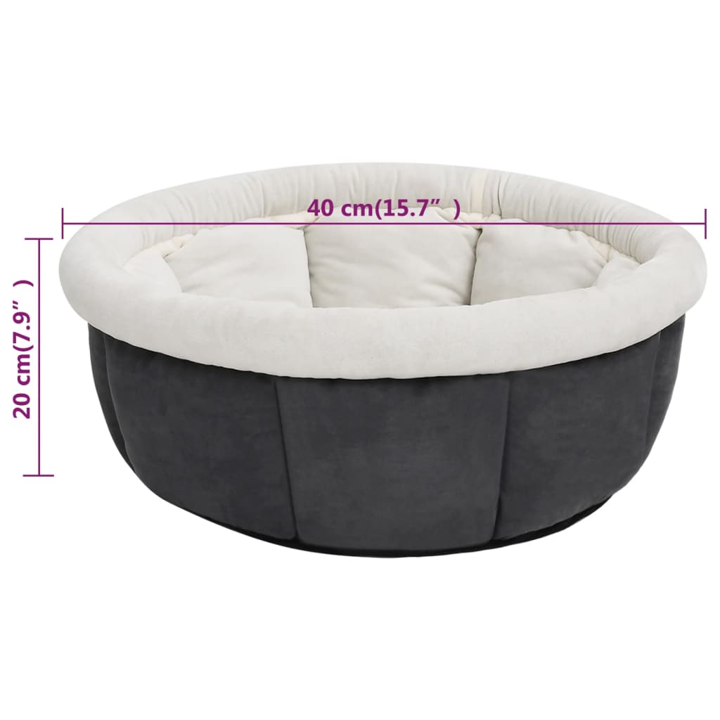 vidaXL Cama para cães 40x40x20 cm cinzento