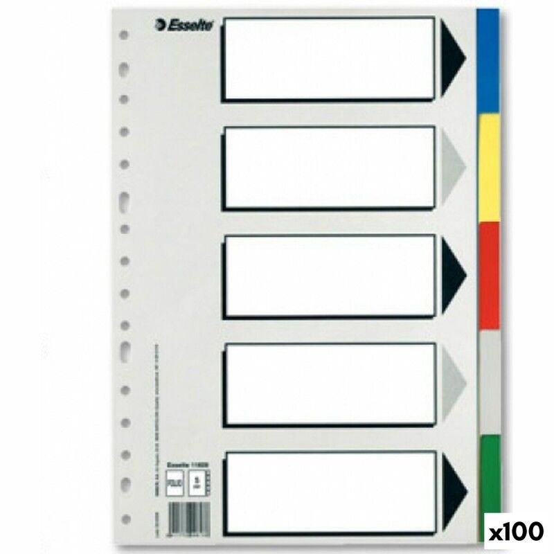 Esselte|Espaçadores Esselte 5 Folhas Multicolor Din A4 (100 Unidades) Esselte|Espaçadores Esselte 5 Folhas Multicolor Din A4 (100 Unidades)