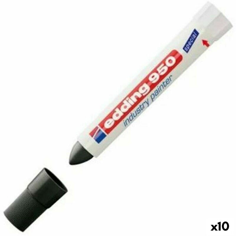 Edding|Rotulador permanente Edding 950 Preto 10 Peças (10 Unidades) Edding|Rotulador permanente Edding 950 Preto 10 Peças (10 Unidades)