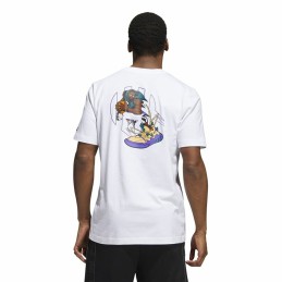 Camisola de Manga Curta Homem Adidas Avatar James Harden Graphic Branco