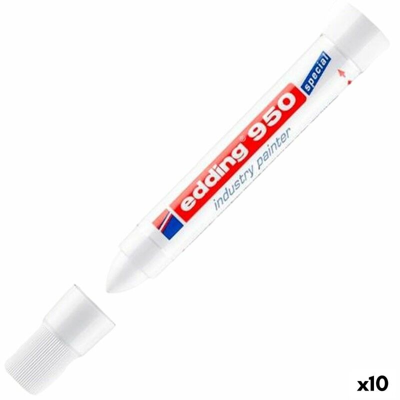 Edding|Rotulador permanente Edding 950 Branco 10 Peças (10 Unidades) Edding|Rotulador permanente Edding 950 Branco 10 Peças (10 Unidades)
