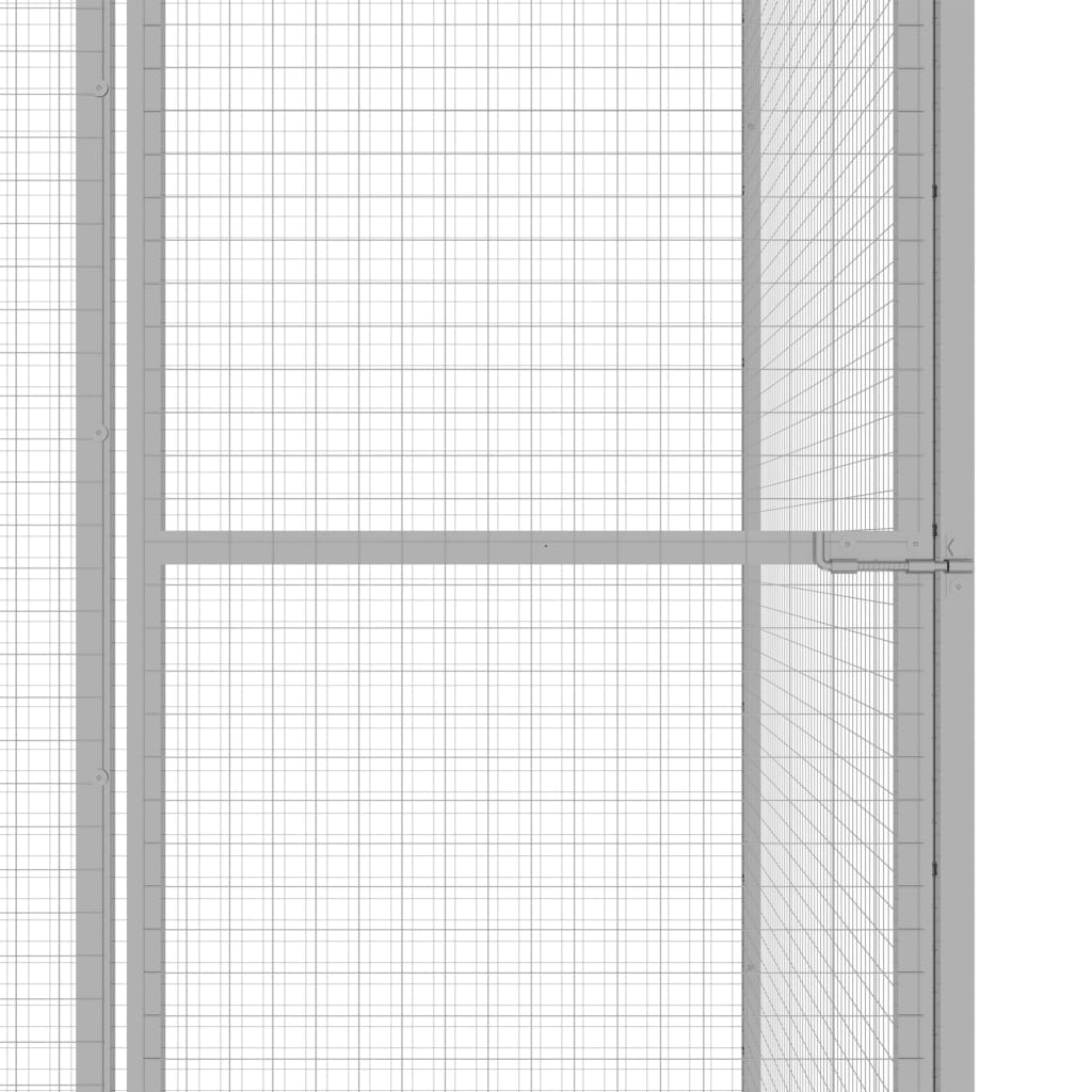 vidaXL Jaula para gatos 3x1,5x2,5 m aço galvanizado