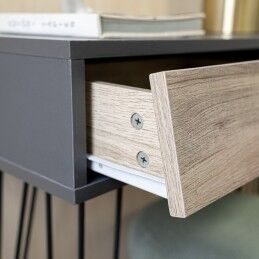 Vinthera|Mesa de apoio Vinthera Moa Castanho Cinzento 80 x 76 x 30 cm