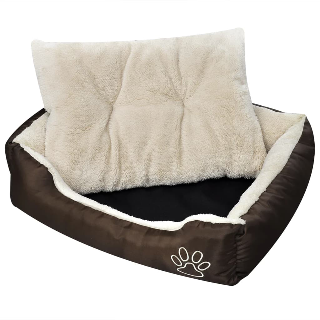 vidaXL Cama para cão castanho e bege XXL