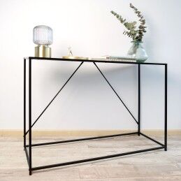 Vinthera|Mesa de apoio Vinthera Moa Preto Bege 120 x 85 x 40 cm
