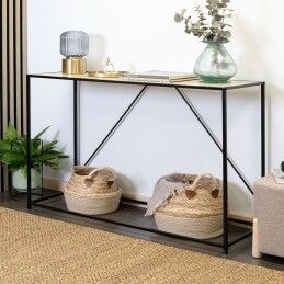 Vinthera|Mesa de apoio Vinthera Moa Preto Bege 120 x 85 x 40 cm