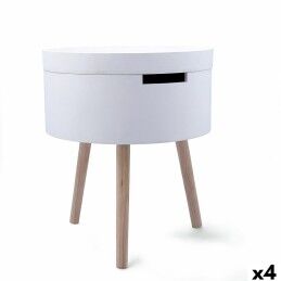 Gift Decor|Conjunto de 2 mesas Preto Dourado 50 x 50 x 50 cm