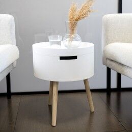Vinthera|Mesa de apoio Vinthera Moa Branco Bege 38 x 43 cm (4 Unidades)