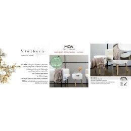 Vinthera|Mesa de apoio Vinthera Moa Branco Bege 38 x 43 cm (4 Unidades)