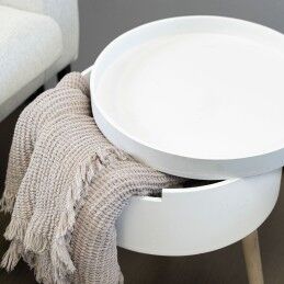 Vinthera|Mesa de apoio Vinthera Moa Branco Bege 38 x 43 cm (4 Unidades)